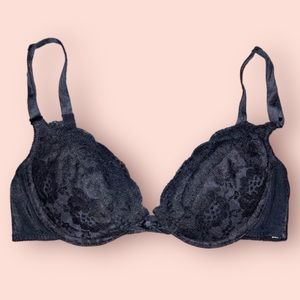 Vintage Black Lace Push-up Bra